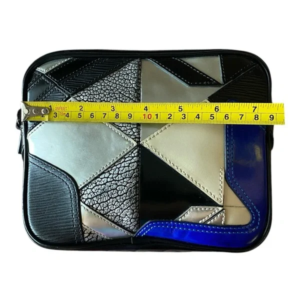 3.1 Phillip Lim 2012 ADXIAL PATCHWORK PATENT LEATHER CROSSBODY CAMERA BAG - Picture 3 of 14